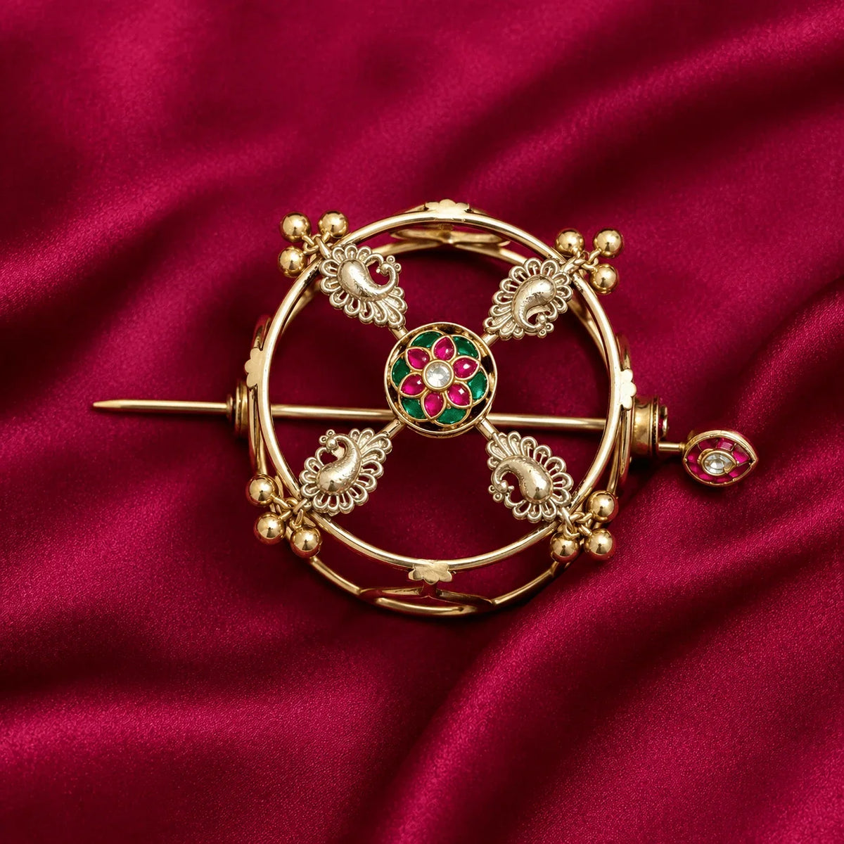 Traditional Gold Tone Juda Pin Hair Accessory - Jajra