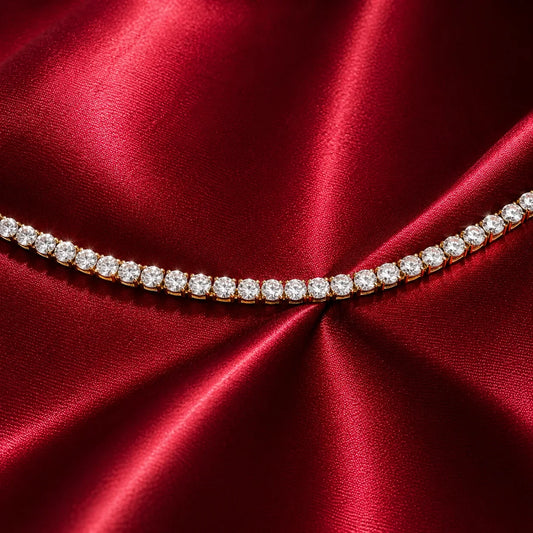 Gold Clear Stone Tennis Bracelet