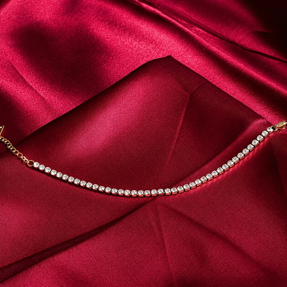 Gold Clear Stone Tennis Bracelet