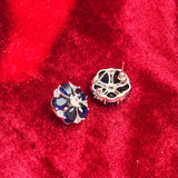 Aurelia American Diamond Blue Five Petal Stud Earrings