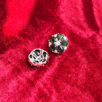 Aurelia American Diamond Blue Five Petal Stud Earrings