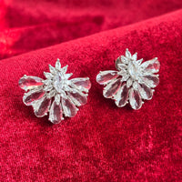Daphne American Diamond White Swan Earrings