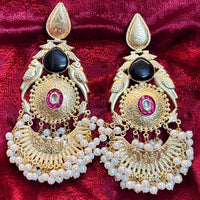 SIA Pure Brass Begum Hazrat Mahal Statement Earrings