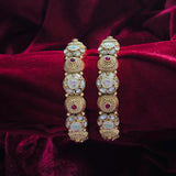Gold Kundan Meenakari Kada Bangle Set - Jajra