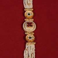 Pearl Beaded Floral Stone Bracelet - Jajra™