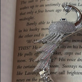 Silver Peacock Multicolor Stone Cuff Bracelet - Jajra