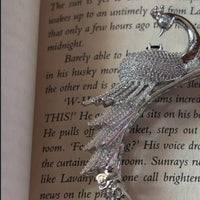 Silver Peacock Multicolor Stone Cuff Bracelet - Jajra