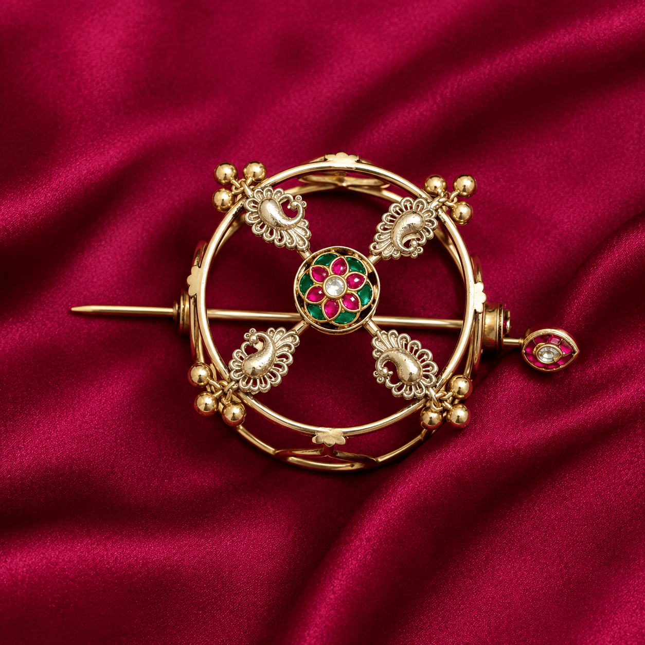 Traditional Gold Tone Juda Pin Hair Accessory - Jajra