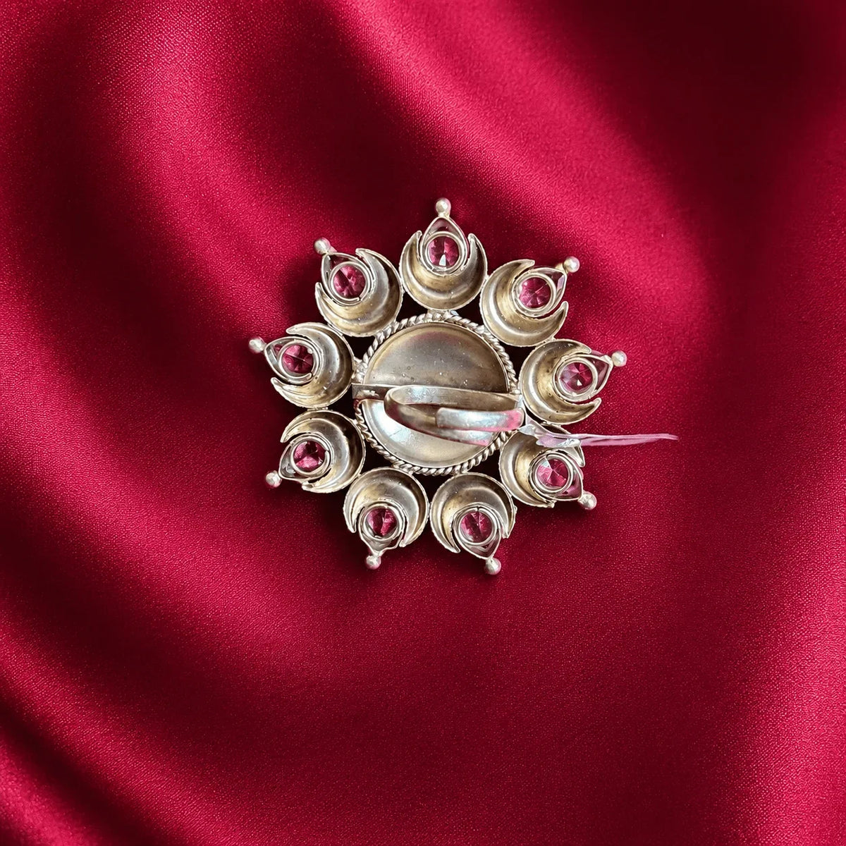 Traditional Kundan-Style Pearl Brass Adjustable Ring - Jajra™